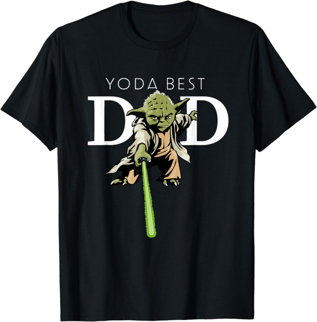 Star Wars Yoda Lightsaber Best Dad Father's Day T-Shirt